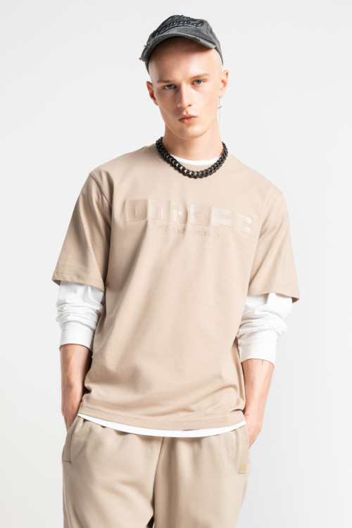 HD logo t-shirt beige