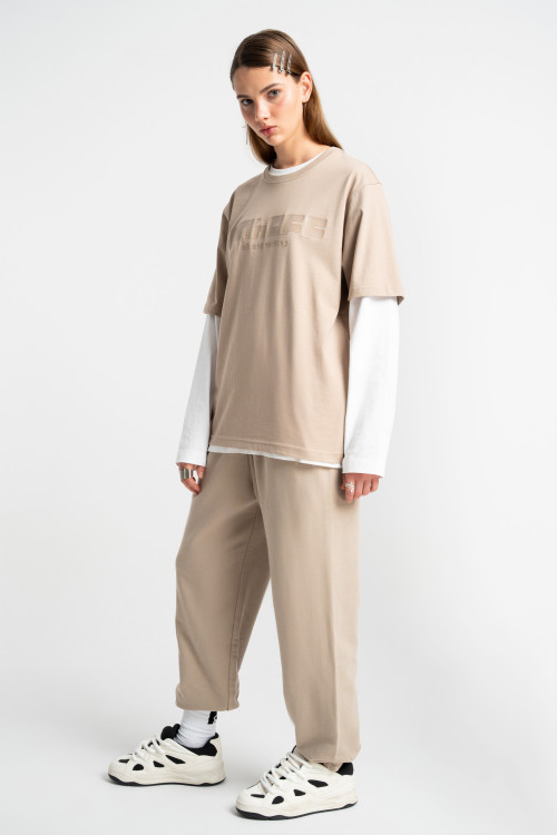 HD logo t-shirt beige