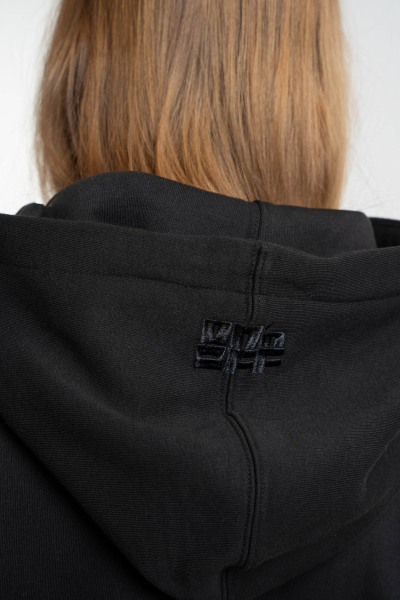 Embossed logo hoodie black