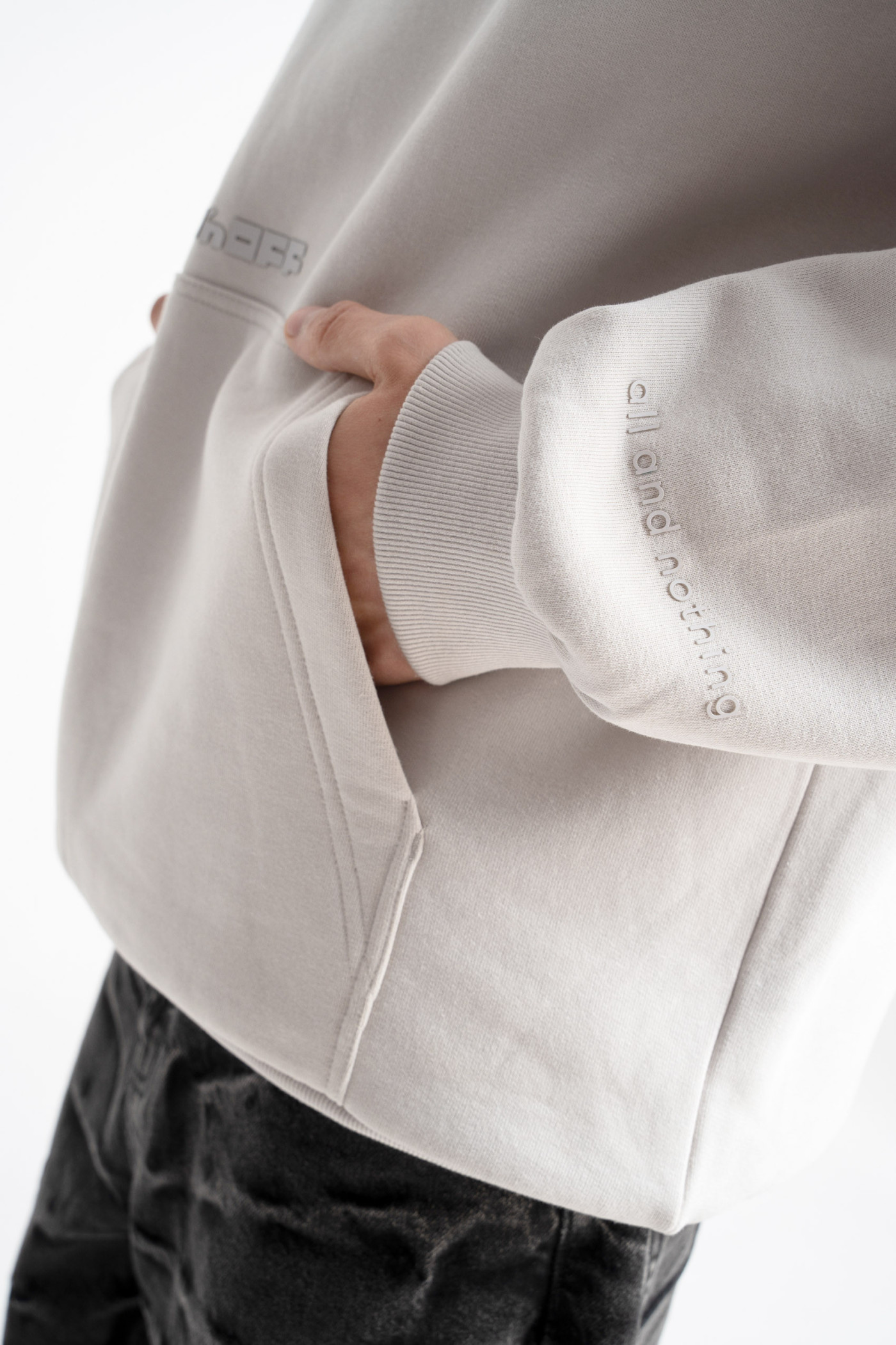 HD claim hoodie light grey