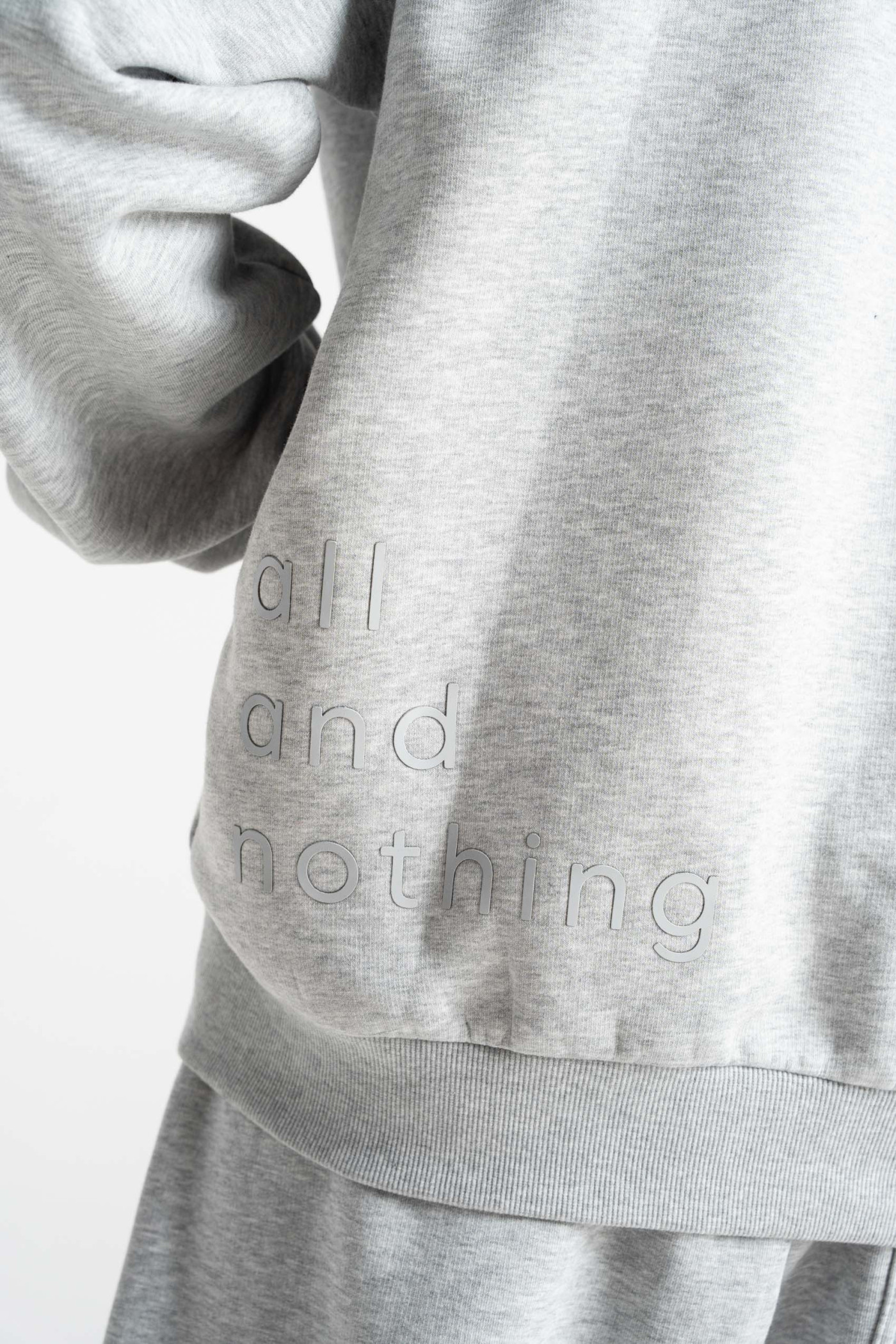 HD claim hoodie zipped grey melange