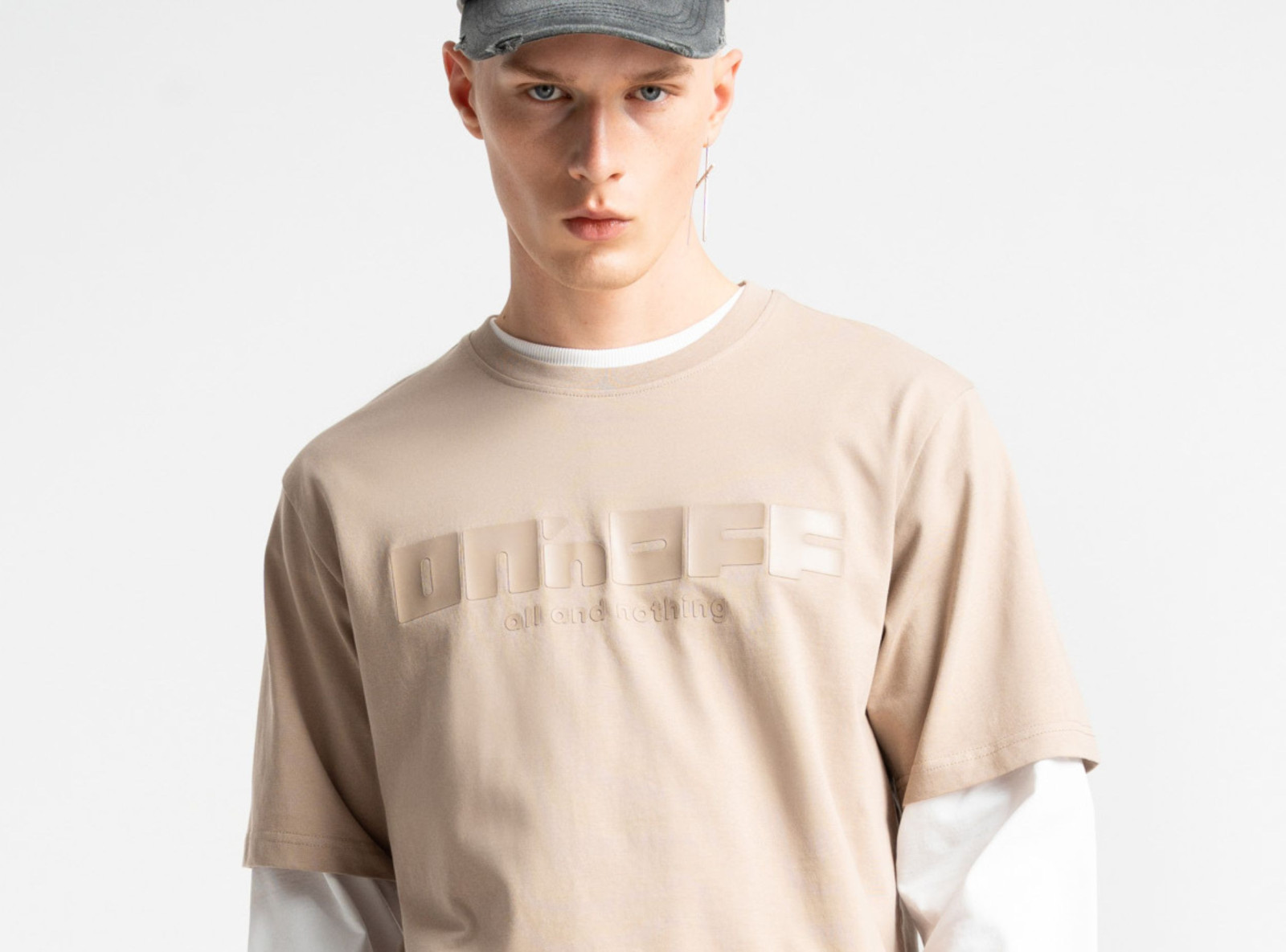 HD logo t-shirt beige