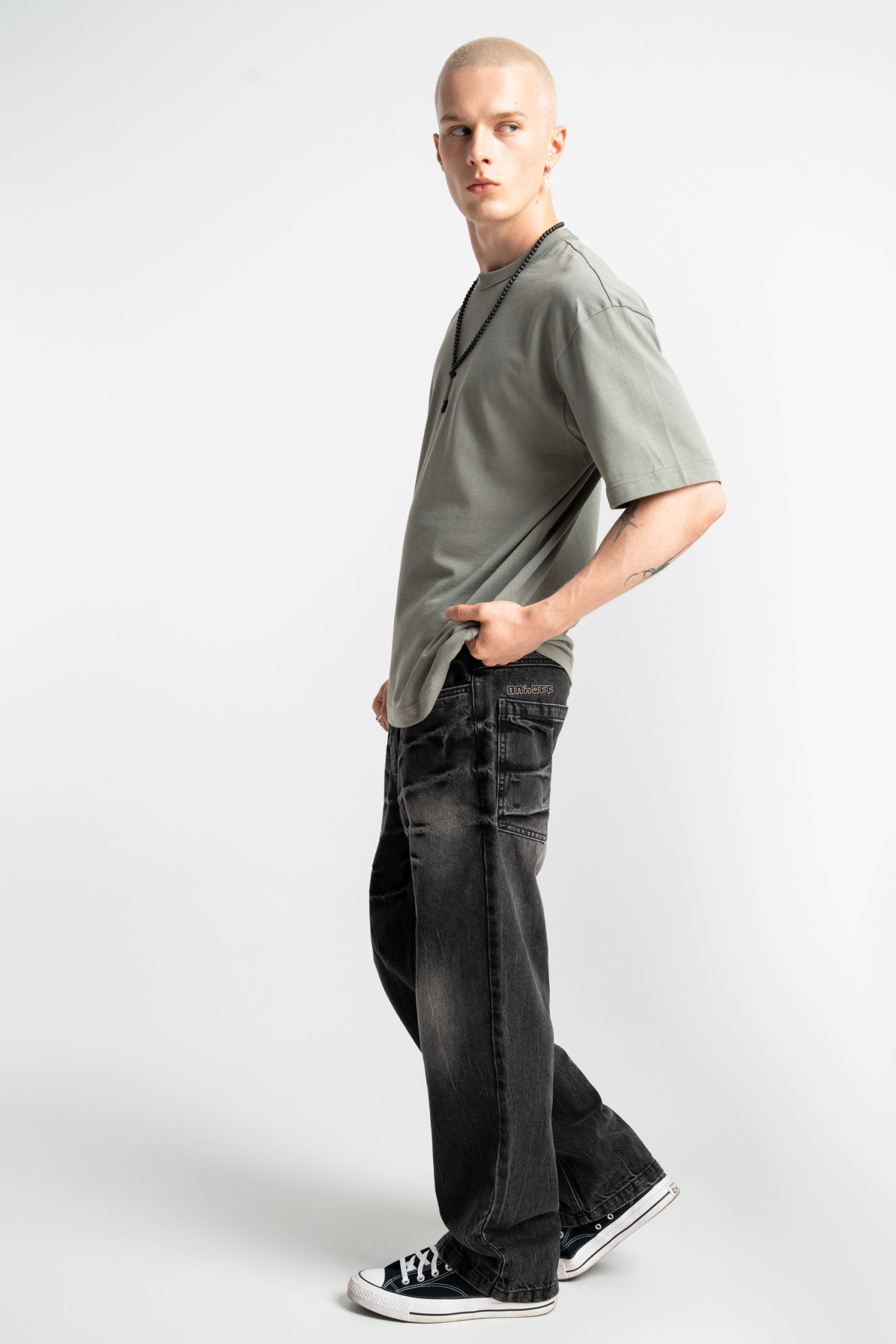 No logo t-shirt dusty green
