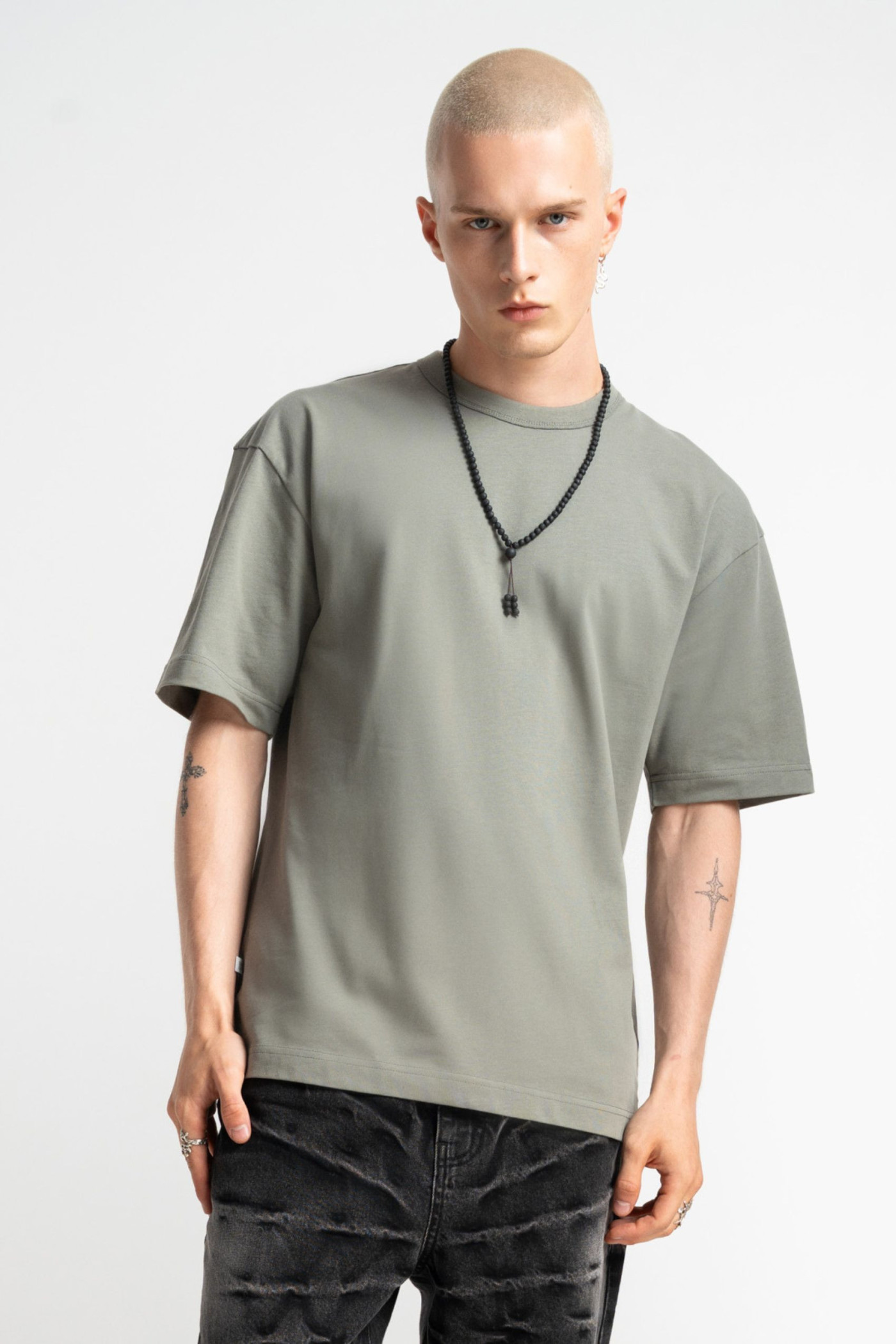 No logo t-shirt dusty green