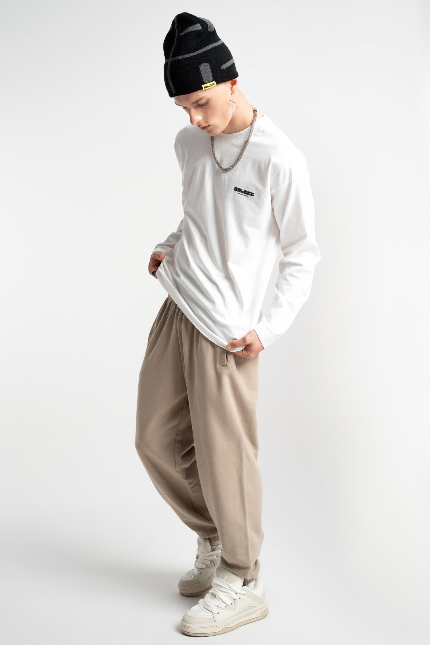 HD logo longsleeve white