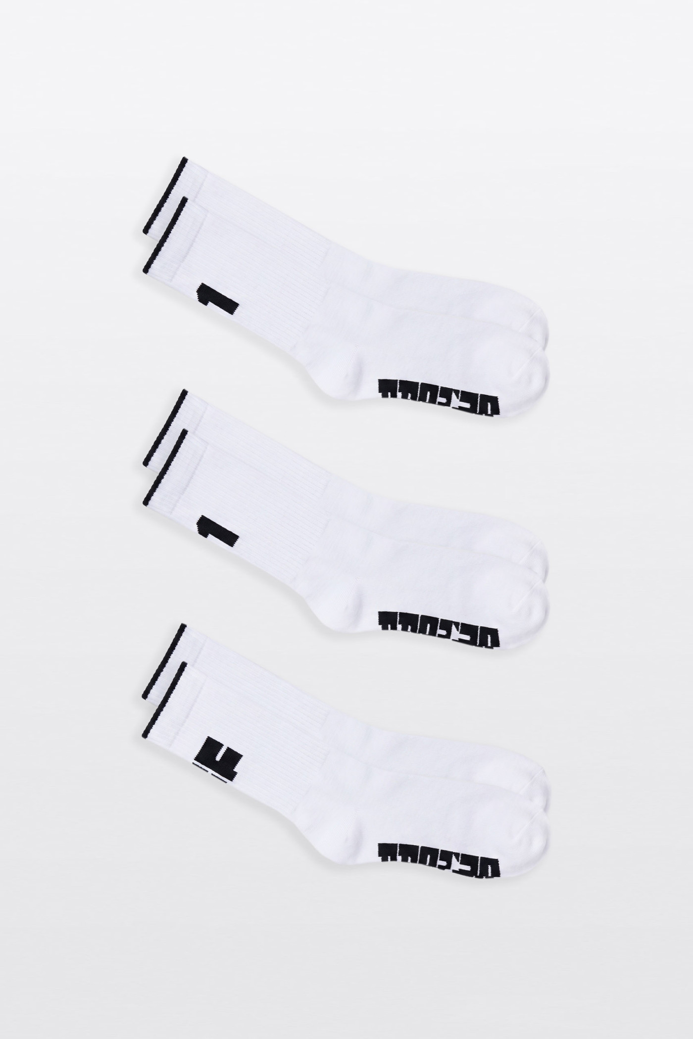 Knitted logo socks white