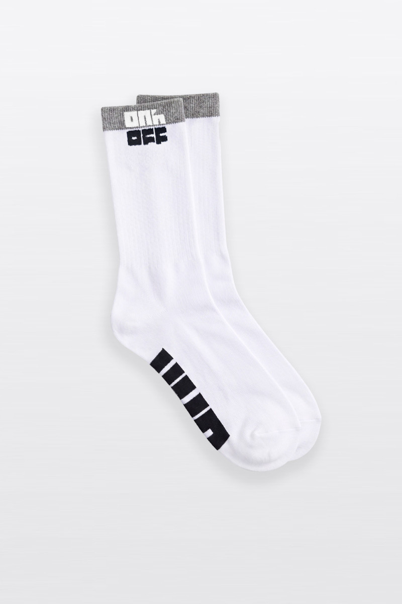 Knitted logo socks black&white