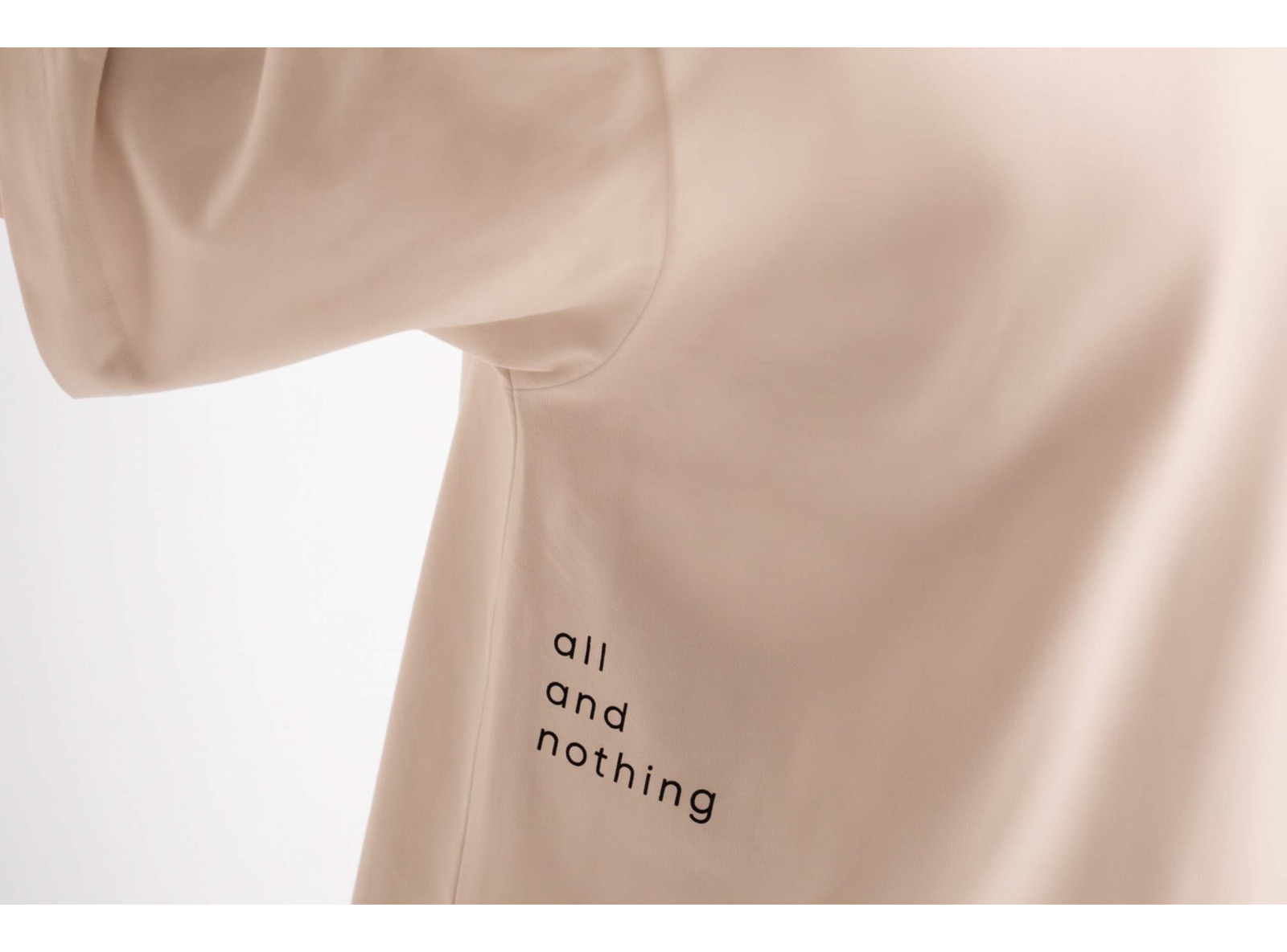 Embroidered logo t-shirt beige