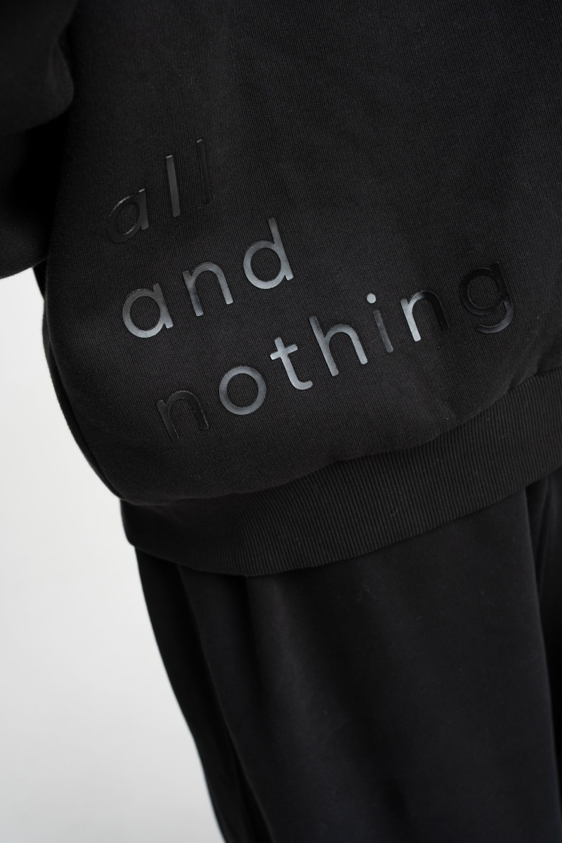 HD claim hoodie zipped black