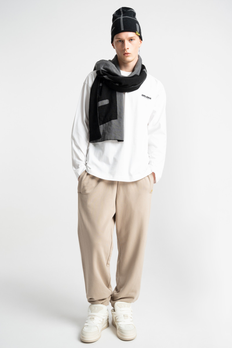 KNITTED LOGO SCARF RIVERSIBLE