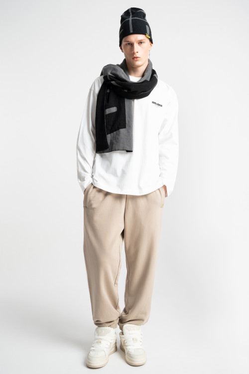 KNITTED LOGO SCARF RIVERSIBLE